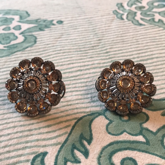 India Fashion earnings Tiffany style of rhinestone baguette setting On Sale - Picture 4 of 4